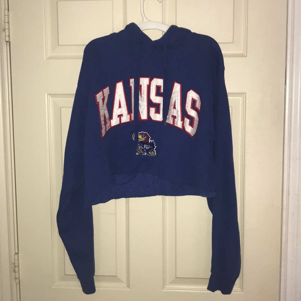 Kansas Uni cropped hoodie
